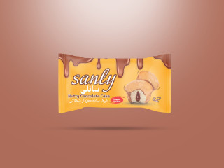 کیک ساده دوقلو مغزدار سانلی شیرین برنا ۳۶ عددی 110 Gr